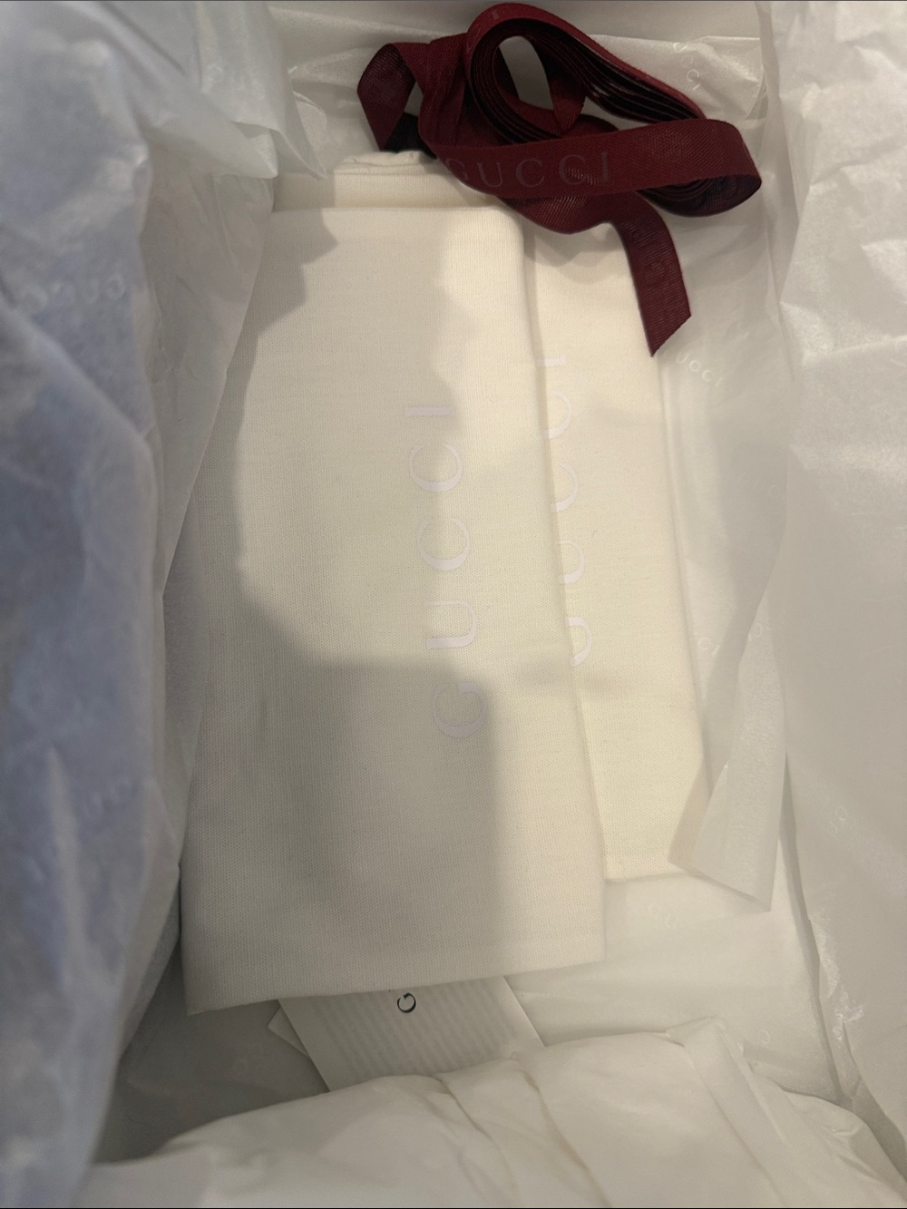 Gucci White Leather & Brown GG Canvas Sneakers with Red-Green Web - Picture 7 of 8